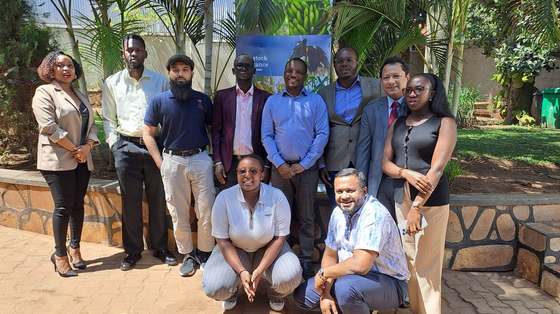 The Dream71 team and mission partners after the debrief session, ahead of departure.