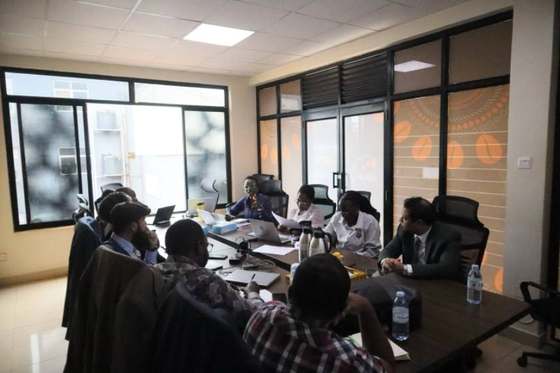 The Dream71 and AIC team meeting with Cafe Africa to discuss the platform's coffee-sector strategy.
