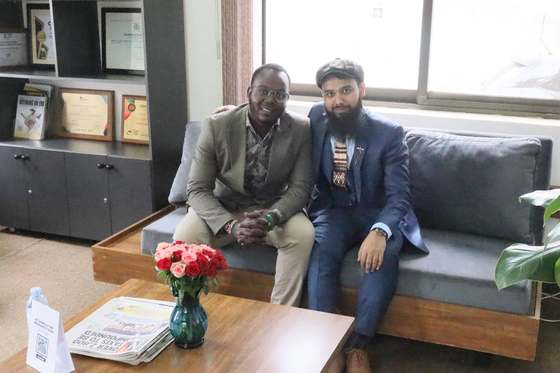Mahir Shahrier with Enock Sing'oei, UNDP's Agriculture and Climate Insurance Lead for the Financial Resilience in Agriculture initiative, who headed the UNDP delegation for this mission.