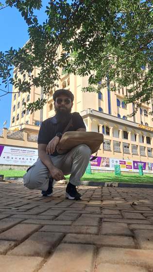 Mahir Shahrier outside the Court of Appeal, part of Kampala's judicial complex.