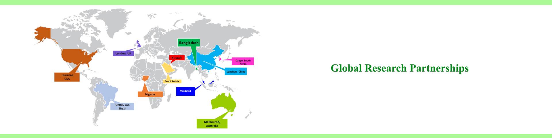 Global research partnerships map
